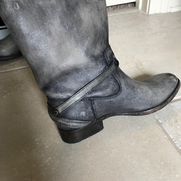 Frye Lindsay Plate Boots - Stone (Limited Edition) - Picture 3 of 8